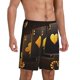 thumbnail image 2 of Balery Casino Playing Cards Pantalones cortos de pijama de punto de algodón para hombre con cinturilla y bolsillos-Large, 2 of 6