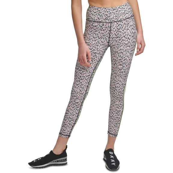 DKNY Womens Printed Side-Striped Leggings