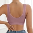 thumbnail image 6 of KHONTS Women's Lace Front Hook Closure Halter Bras Wireless Push up Bra No Padded Gathering Bralettes Light Purple XL, 6 of 8