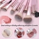 thumbnail image 5 of Set de brochas de maquillaje MAGEFY, 22 unidades, cerdas sintéticas, color rosa dorado, 5 of 9