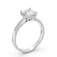 thumbnail image 2 of Spot Jewel 2.1 Ct Princess Cut Solitaire with Accent Diamond Ring – 14K White Gold Plated Lab-Created Diamond – Eternity Wedding Engagement Ring – Perfect Gift for 30th Anniversary, 2 of 4