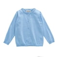 thumbnail image 4 of WIBACKER Toddler & Little Boy Girl School Uniform Cardigan Sweater Baby Basic Button Knit Tops, 4 of 8