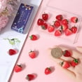 thumbnail image 3 of 1 Box 24Pcs 3 Styles Resin Strawberry Charms Bulk Strawberries Charm Small Simulation Lucky Fruit Red Berry Charm for Jewelry Making Charms Supplies DIY Necklace Bracelet Earrings Adult, 3 of 5