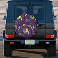 thumbnail image 5 of Kll Mardi Gras And Donuts Tire Cover,Universal Wheel Tire Cover For Trailer, Rv, Suv, Truck,Camper And Many Vehicle,(14 Inch), 5 of 8