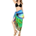 thumbnail image 2 of HAPPY BAY Women's Beachwear Summer Beach Bikini Wraps Sarong Wrap Skirt Swimsuit Swimwear Coverups Bathing Suit Swim Cover ups for Womens One Size Teal, Floral, 2 of 5