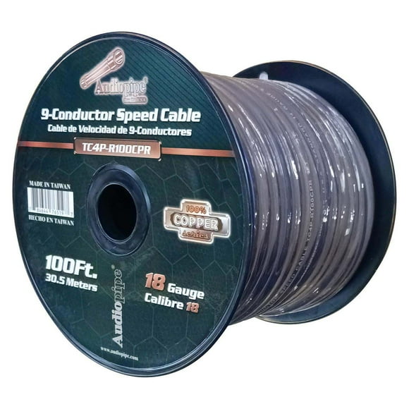 Audiopipe 100% Copper 9-Conductor Speed Cable - 100 Ft