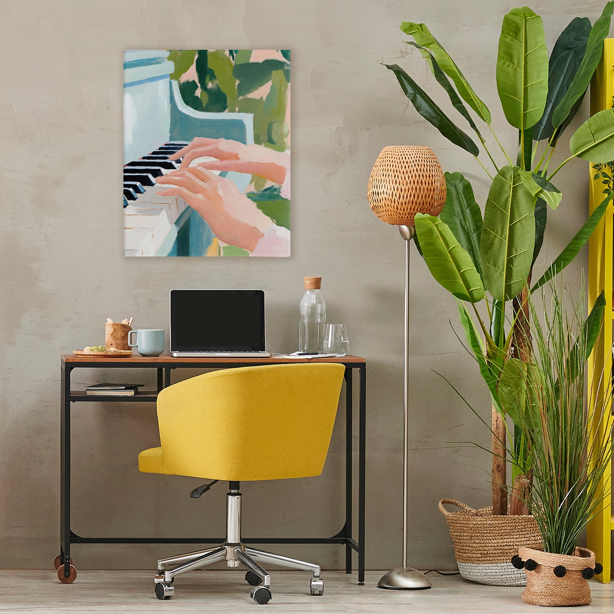 Stupell Industries Piano Hands in Sunlit Space Canvas Wall Art, design by The Prints Vibe