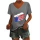 thumbnail image 1 of Fiudx Ofertas Del Día Camiseta de Cuello Redondo con Estampado Degradado de Manga Corta para Mujer, 1 of 5