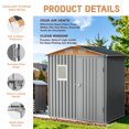 thumbnail image 6 of Outvue 6x4FT Outdoor Steel Storage Shed with Lockable Door, 6 of 8