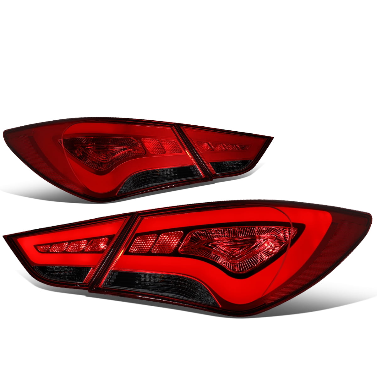 For 2011 to 2014 Hyundai Sonata 3D LED Bar Tail Light Rear Brake Lamp