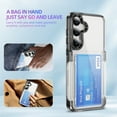 thumbnail image 6 of Decase Transparent Wallet Case for Samsung Galaxy S25,Wallet Case with Card Holder Kickstand Card Holder Clear Hard+PC Soft TPU Hybrid Shockproof Cover for Samsung Galaxy S25 Phone Case,Black, 6 of 7