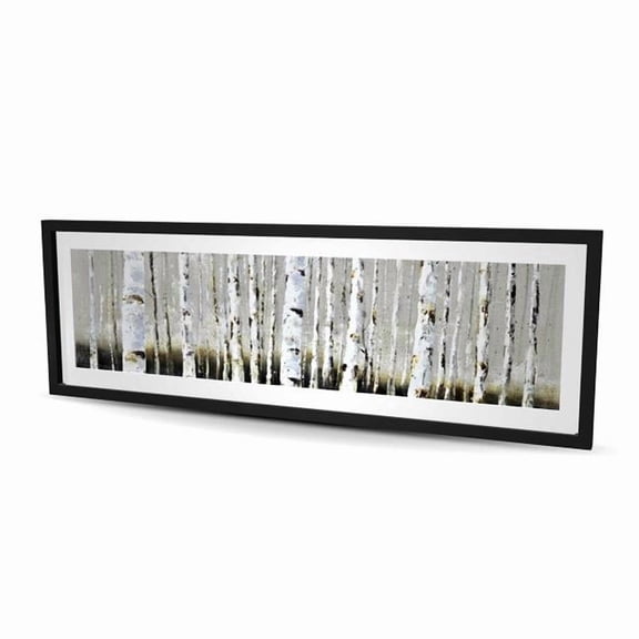 Begin Home Decor C1FM20606WGV08 20 x 60 in. Winter Forest Landscape - Contemporary Seasons Framed Print