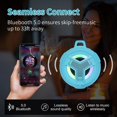 thumbnail image 4 of EBODA Altavoz de Ducha Bluetooth Impermeable, Altavoces Pequeños Inalámbricos Portátiles Flotantes IPX7, Tiempo de Reproducción 24H con Luz RGB para Kayak, Playa, Accesorios de Piscina, Regalos para U, 4 of 5