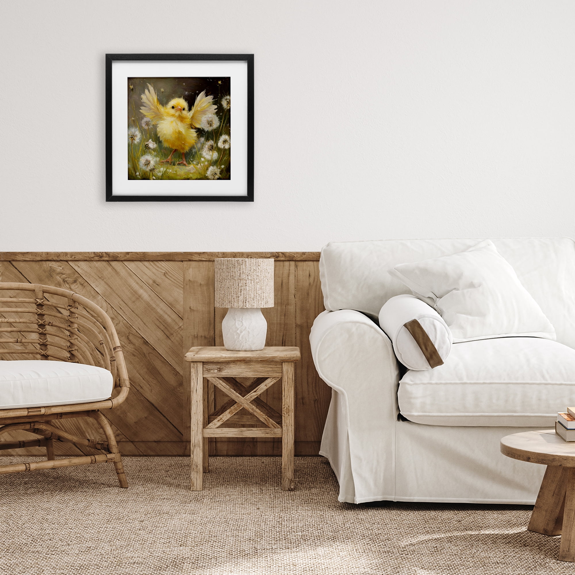 Stupell Industries Free As A Peep Chick Black Framed Print Under Glass, design by Tina LeCour