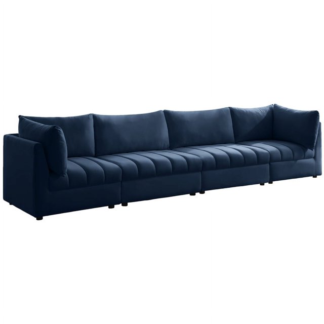 Meridian Furniture Jacob Navy Velvet Modular Sofa