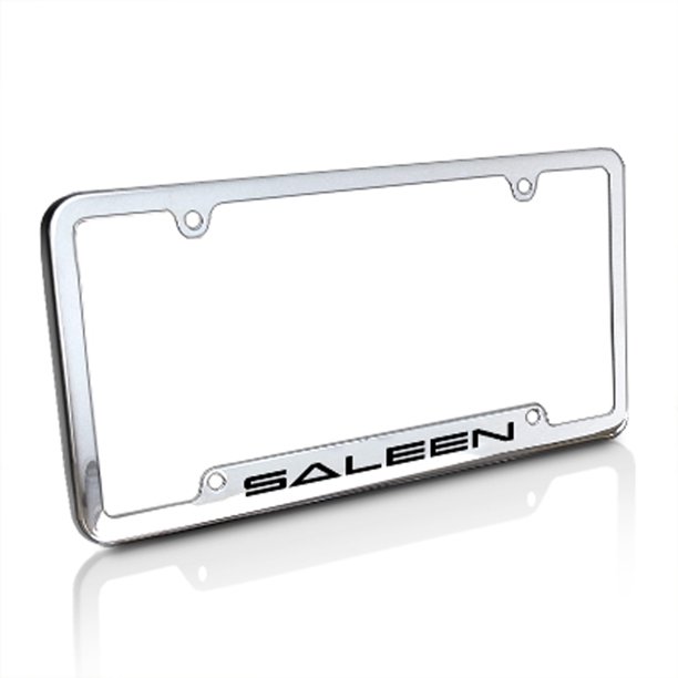 Saleen Chrome Brass License Plate Frame