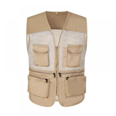 Men s Fishing Vest Utility Shooting Safari Travel Vest with Pockets