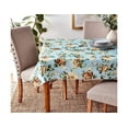 thumbnail image 4 of Sana Enterprises Tablecloth 70 Inch Round Blue Floral, Polyester Fabric, Scratch, Stain and Wrinkle Resistant, Elegant Dining Table Cover for Kitchen, Wedding, Banquet, Buffet and Seats 4-6, 4 of 7