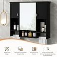 thumbnail image 4 of 35'' x 28'' Modern Wall Mounted Bathroom Storage Cabinet, Bathroom Wall Cabinet with Mirror, Medicine Cabinet with Towels Bar, 4 of 6