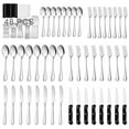 48 Pieces Silverware Set with Steak Knives, Stainless Steel Flatware