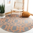 thumbnail image 3 of SAFAVIEH Dhurries Sebastian Geometric Wool Area Rug, Blue/Orange, 6' x 9', 3 of 11