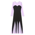 thumbnail image 4 of DPOIS Women's Mermaid Maxi Dress Purple Sea Witch Cosplay Costume Black L, 4 of 7