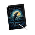 thumbnail image 2 of Abbracc Scratch Paper Art Set Kid Paper Craft Project Toy Scratch Painting for Girls Dolphin, 2 of 9