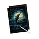 thumbnail image 2 of Juego de Arte de papel para rascar, Kit de manualidades artísticas, regalo de cumpleaños con efecto de vista nocturna, pintura para rascar de juguete, Delfín, 2 of 8