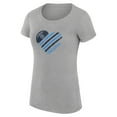 thumbnail image 2 of Women's G-III 4Her by Carl Banks Heather Gray Tennessee Titans Heart Graphic Fitted T-Shirt, 2 of 3