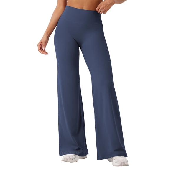 Leggings YEOREO sin costura frontal, tiro alto, azul marino
