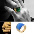 thumbnail image 4 of Sonducket Anillo de acero inoxidable para mujer, moda de cumpleaños, boda, fiesta nupcial, tienda, fecha escolar, joyería de viaje para mujer Ropa, zapatos y accesorios Miscelánea Cielo azul Sonducket AP014986-02, 4 of 6