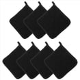 thumbnail image 2 of 7 Pieces Black Cotton Pot Holders for Kitchen Oven Mitts, Machine Washable and Heat Hot Pad, 2 of 10
