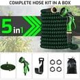 Garden Hose, 100ft Water Hose with 10 Function Spray Nozzle, No Kink