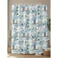 thumbnail image 4 of Fsddascl Modern Garden Shower Curtain Set - 48" x 72" Washable Bathtub Curtain with 12 Hooks, Vintage Building Leaves Bird Landscape Waterproof Fabric Stall Shower Curtains for Bathroom/Bathtub, 4 of 6