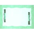 thumbnail image 1 of Ahgly Company Indoor Rectangle Solid Turquoise Blue Modern Area Rugs, 2' x 3', 1 of 4