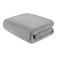 thumbnail image 1 of Madison Park Transitional Velvet Solid Premium Faux Fur Throw in Gray, 1 of 4