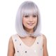 thumbnail image 2 of Peluca PATTNIUM Grey Bob para niñas y niños, pantalones cortos Bob Grey con flequillo, 2 of 7