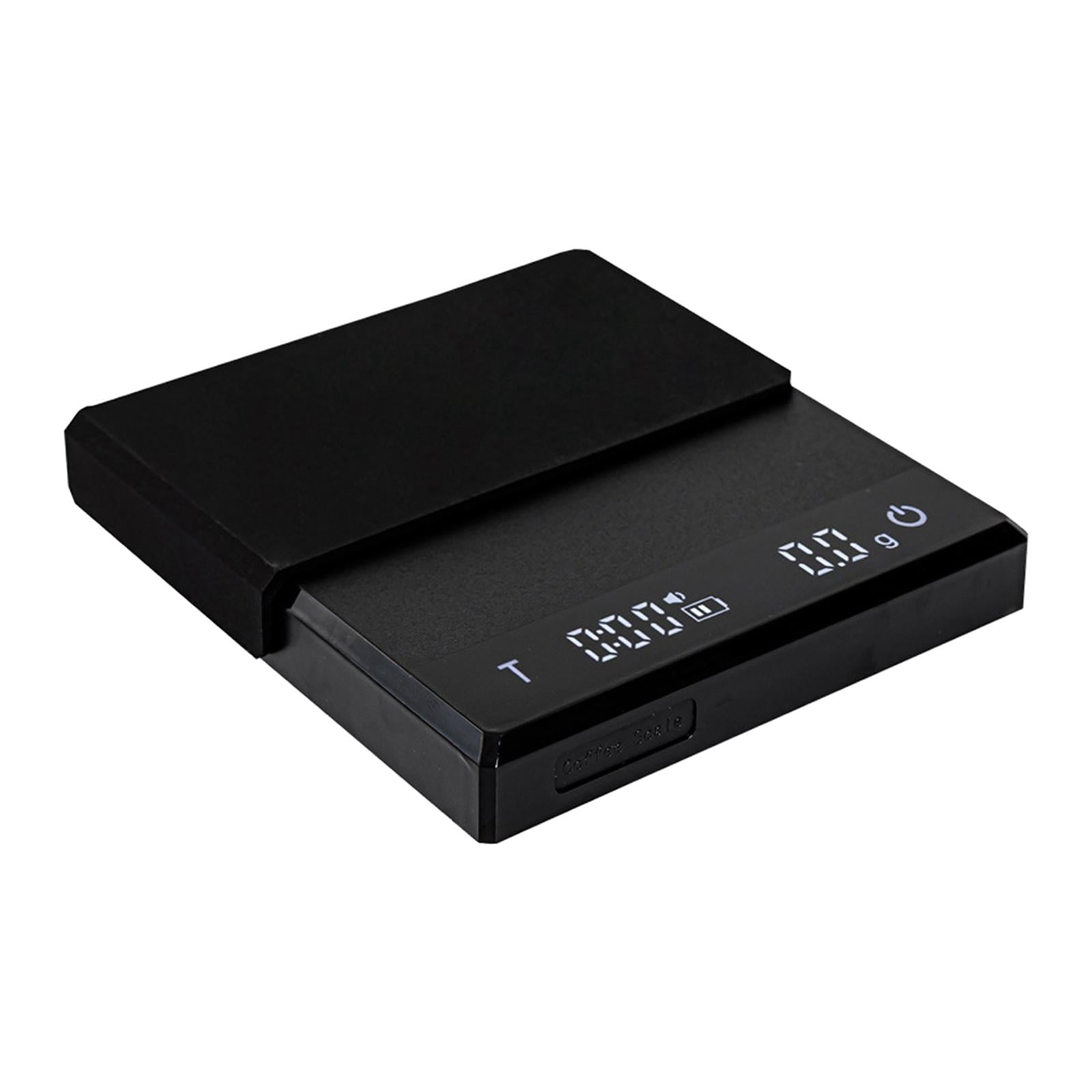 Fiocias Coffee Scale with Timer Touch Use Led Display USB Rechargeable Kitchen Scale for Black