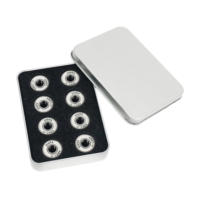Almencla 8 Pcs Roulements de Patin à Roulettes à Double Rangée Pièces de Rechange pour Équipement Planche à Roulettes Blanc