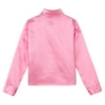 thumbnail image 3 of iixpin Kids Boys Sparkly Long Sleeves Sequins Button Down Shirt Tops Jazz Hip Hop Fancy Dance Performance Costume Pink 7-8, 3 of 7
