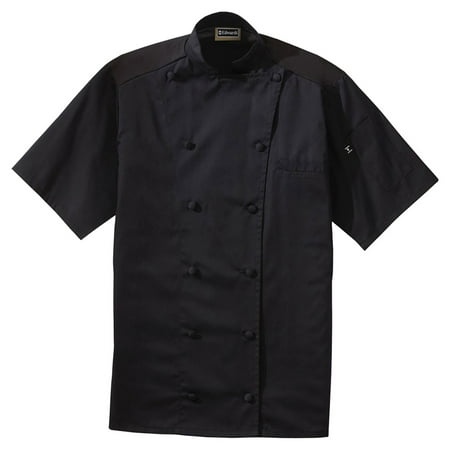 Washable Shirt Jacket - Edwards Garment Classic Short Sleeves Chef Coat with Back Mesh, Style 3331