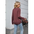 thumbnail image 5 of Women's casual loose slimming basic style versatile long sleeved T-shirt, 5 of 5