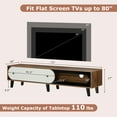 thumbnail image 3 of Gymax Entertainment Center w/Sliding Door Cabinet Cable Management Holes for 80'' TVs, 3 of 10