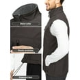thumbnail image 6 of 33,000ft Men's Lightweight Softshell Vest Outerwear Zip up Fleece Lined Windproof Sleeveless Jacket for Golf Hiking, 6 of 7