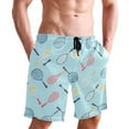 thumbnail image 6 of joogoo Men's Swim Trunks Tennis Racket Beach Shorts with Pockets 2XL, 6 of 6