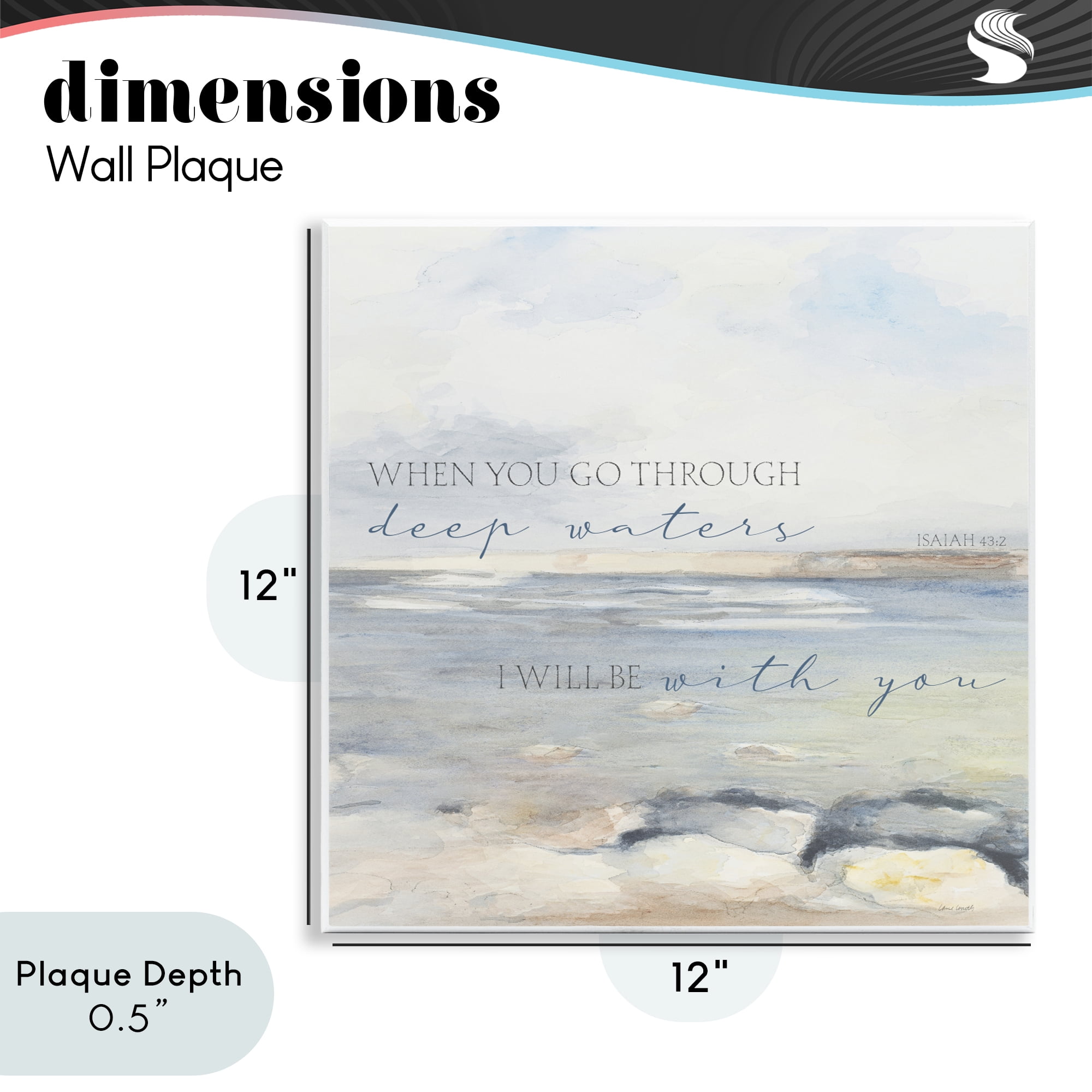 Stupell Industries Deep Waters with You Wall Plaque Art, design by Lanie Loreth