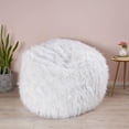 thumbnail image 4 of Lycus Faux Fur Bean Bag Chair (White), 4 of 4