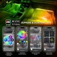 thumbnail image 2 of OPT7 Aura DreamColor Interior Light Strips, 4PC Double RGB-IC LED Color Chasing Kit w/APP & Remote Control, Underdash Ambient Lighting Universal for Vehicles Cars Trucks SUVs, 2 of 4