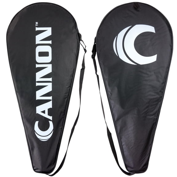 Cannon Sports Premium Padded Tennis Racket Cover Bag with Adjustable Shoulder Strap – Durable & Lightweight Racquet Carrying Bag (Black)