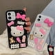 thumbnail image 4 of Sanrio-funda de teléfono con muñeco 3D de Hello Kitty, carcasa a prueba de golpes para Iphone 15, 11, 12, 13, 14, Mini Pro Max, X, Xs, Xr, 7, 8 Plus, SE 2020, 4 of 5